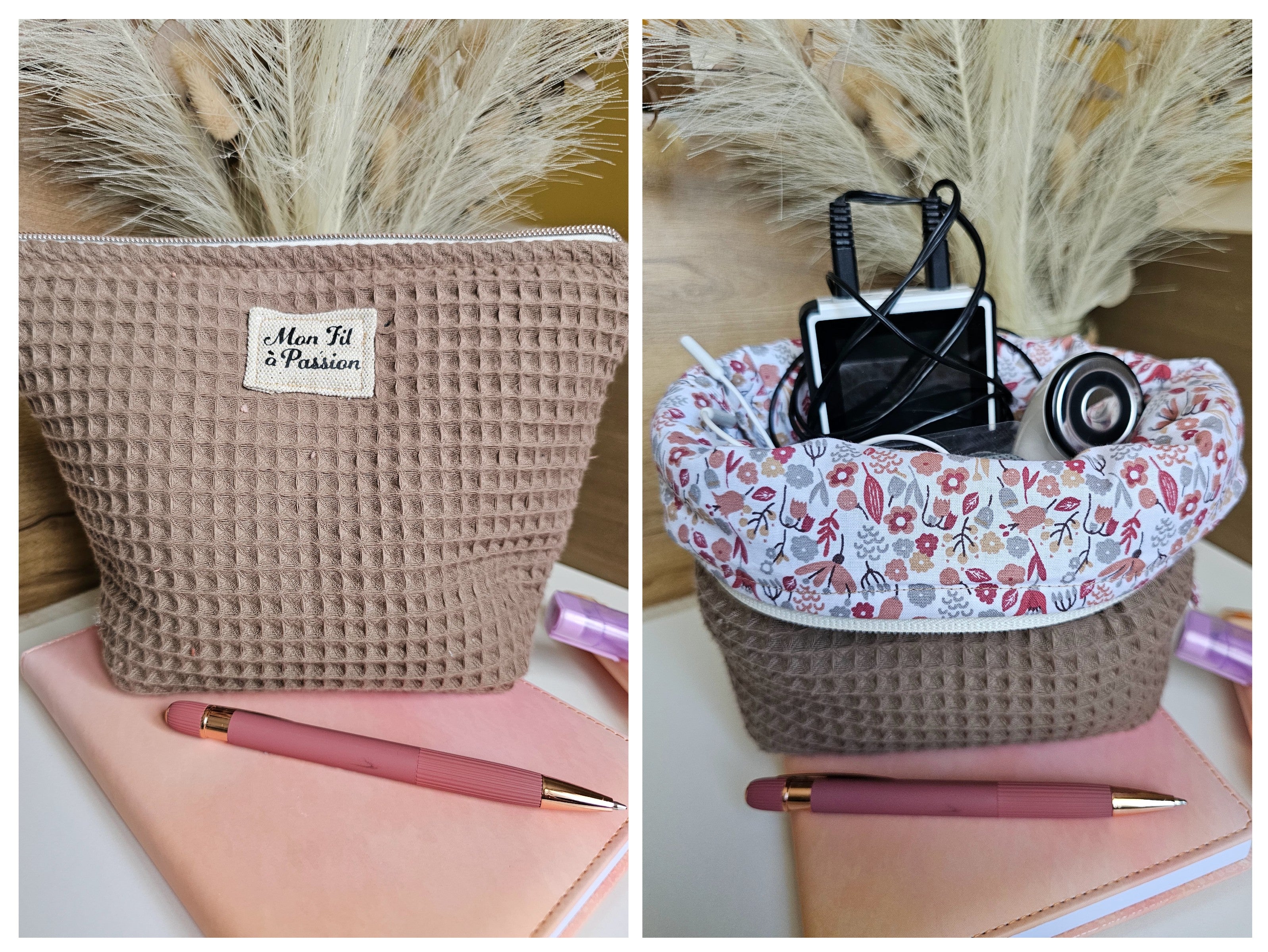 La pochette astucieuse (elle se transforme en panière)