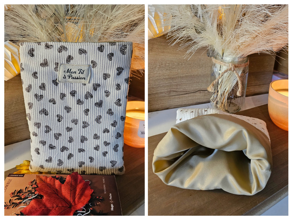 Pochette à livre fait main – format poche