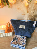 Coffret beauté éco-responsable – pochette transformable & 5 lingettes lavables en bambou – Mon Fil à Passion