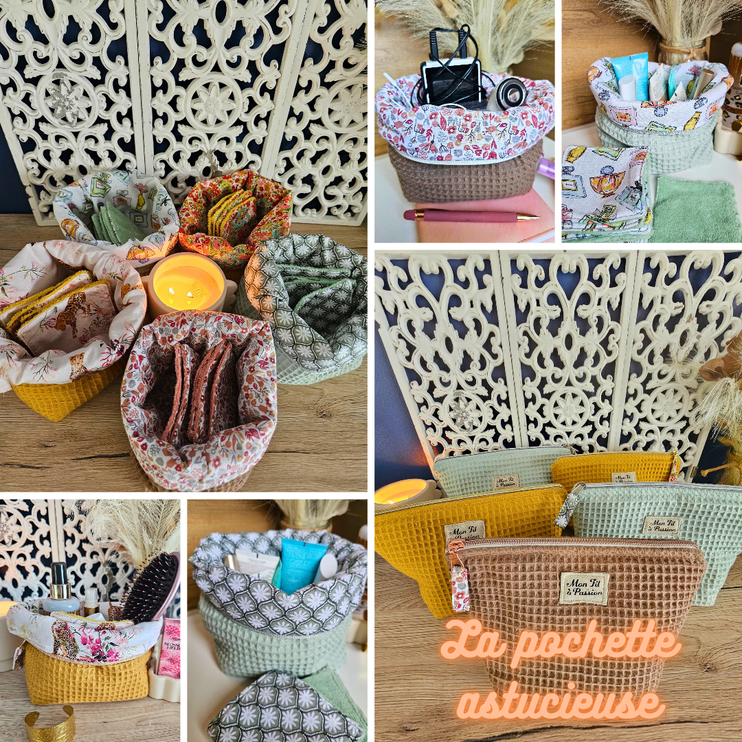 La pochette astucieuse (elle se transforme en panière)
