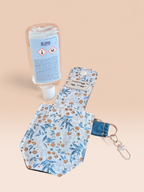 Étui flacon gel hydroalcoolique avec mousqueton – pratique, lavable & fait main - Mon Fil à Passion