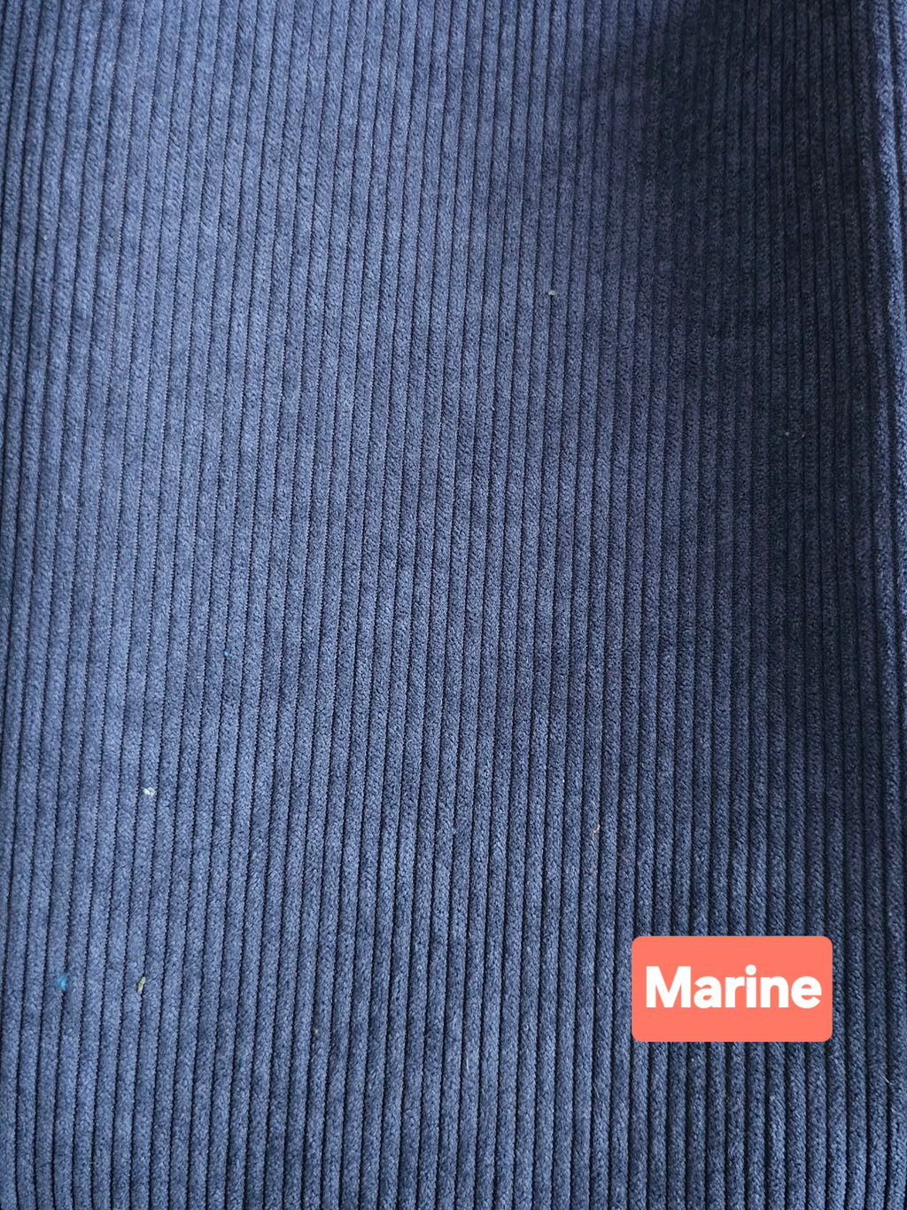 Velours côtelé bleu marine 