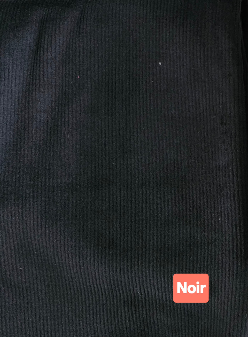 Velours côtelé noir