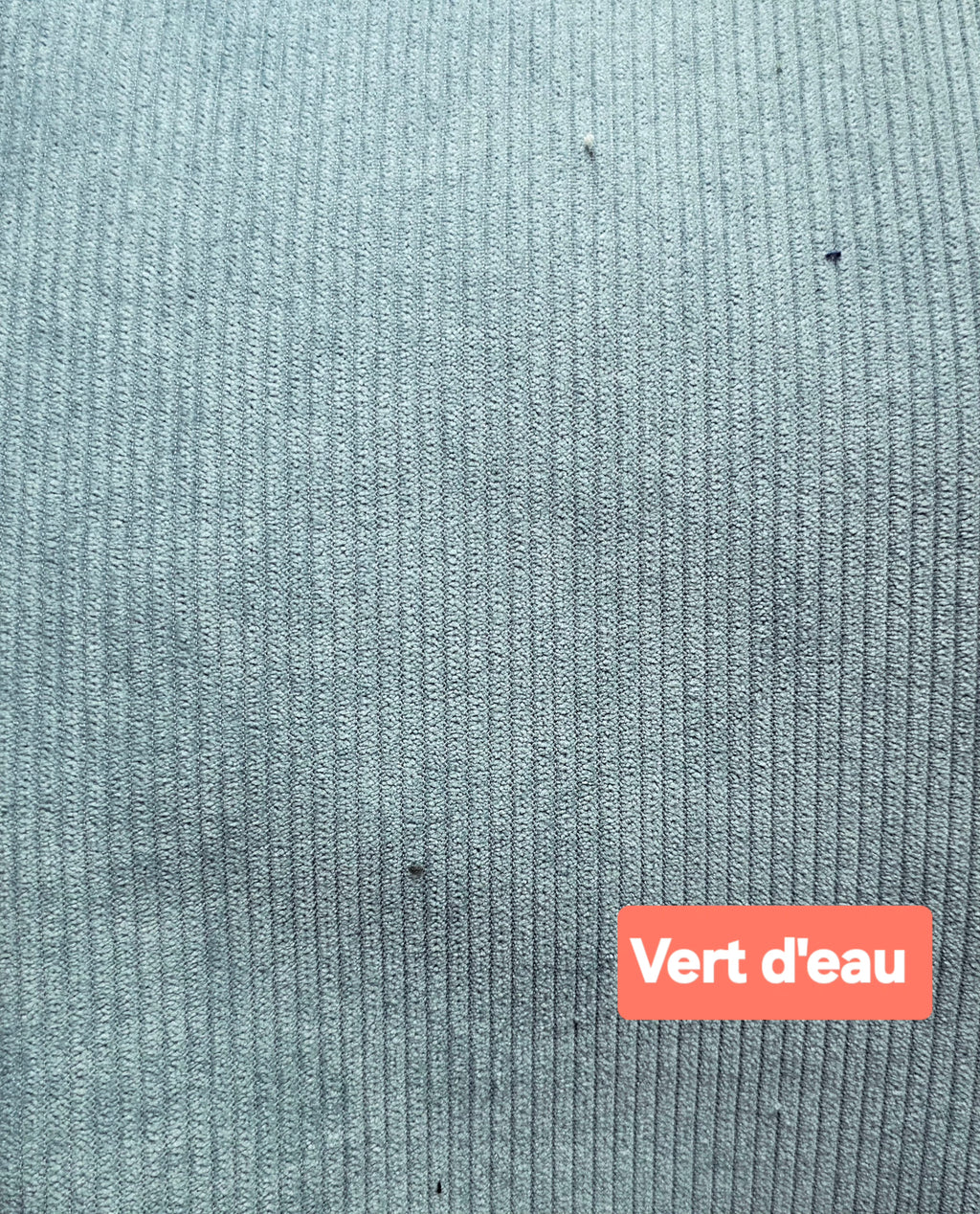 Velours côtelé vert d'eau 