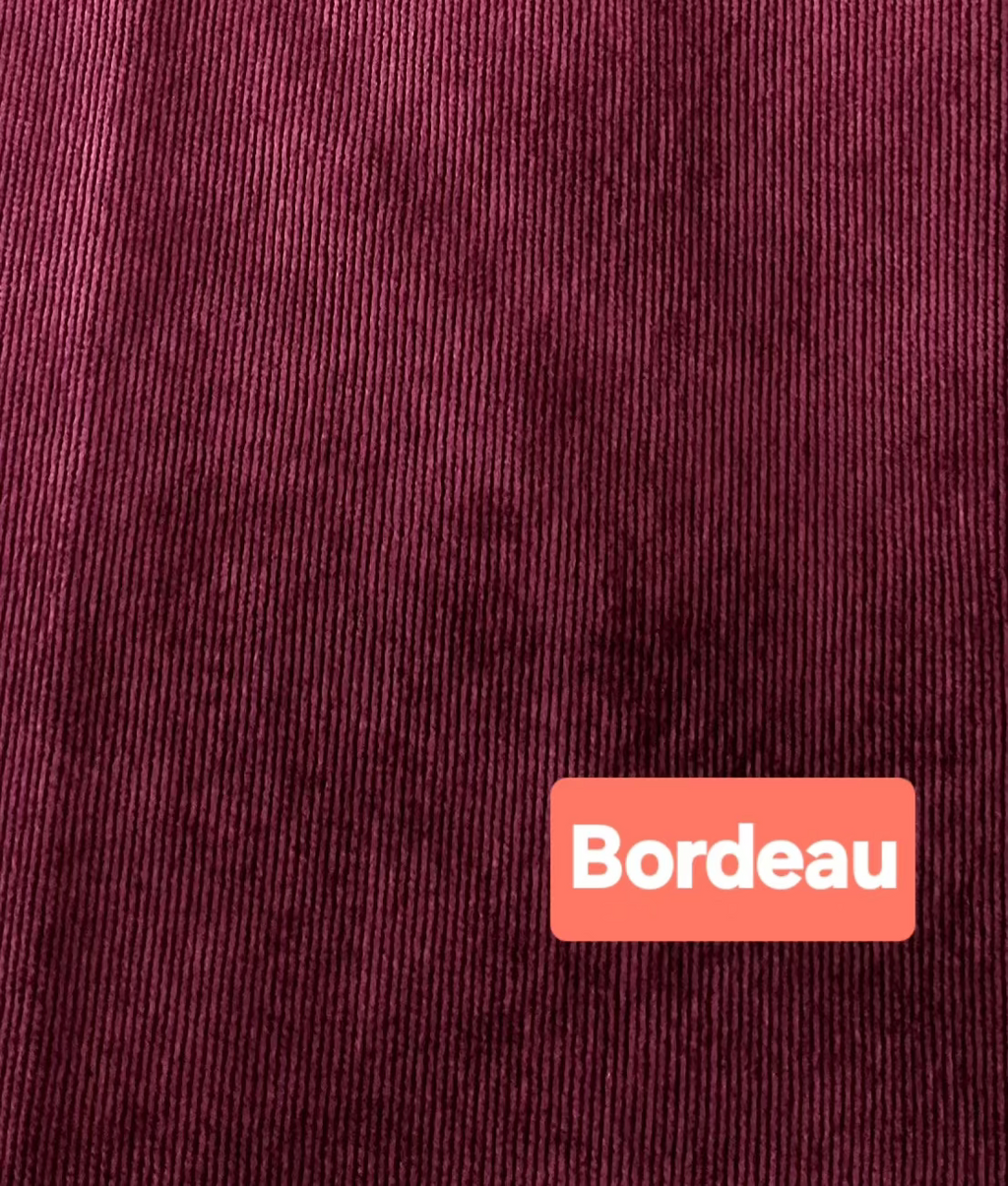 Velours fines côtes bordeau