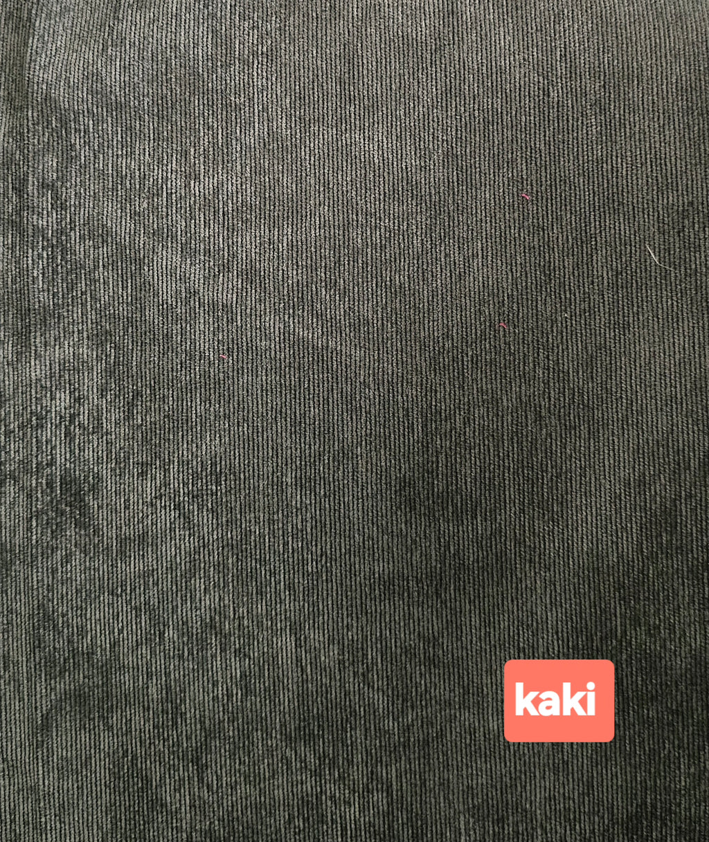 Velours fines côtes kaki