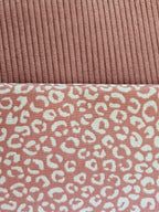 Velours vieux rose et Léo rose et blanc