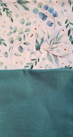 coton enduit vert émeraude et eucalyptus