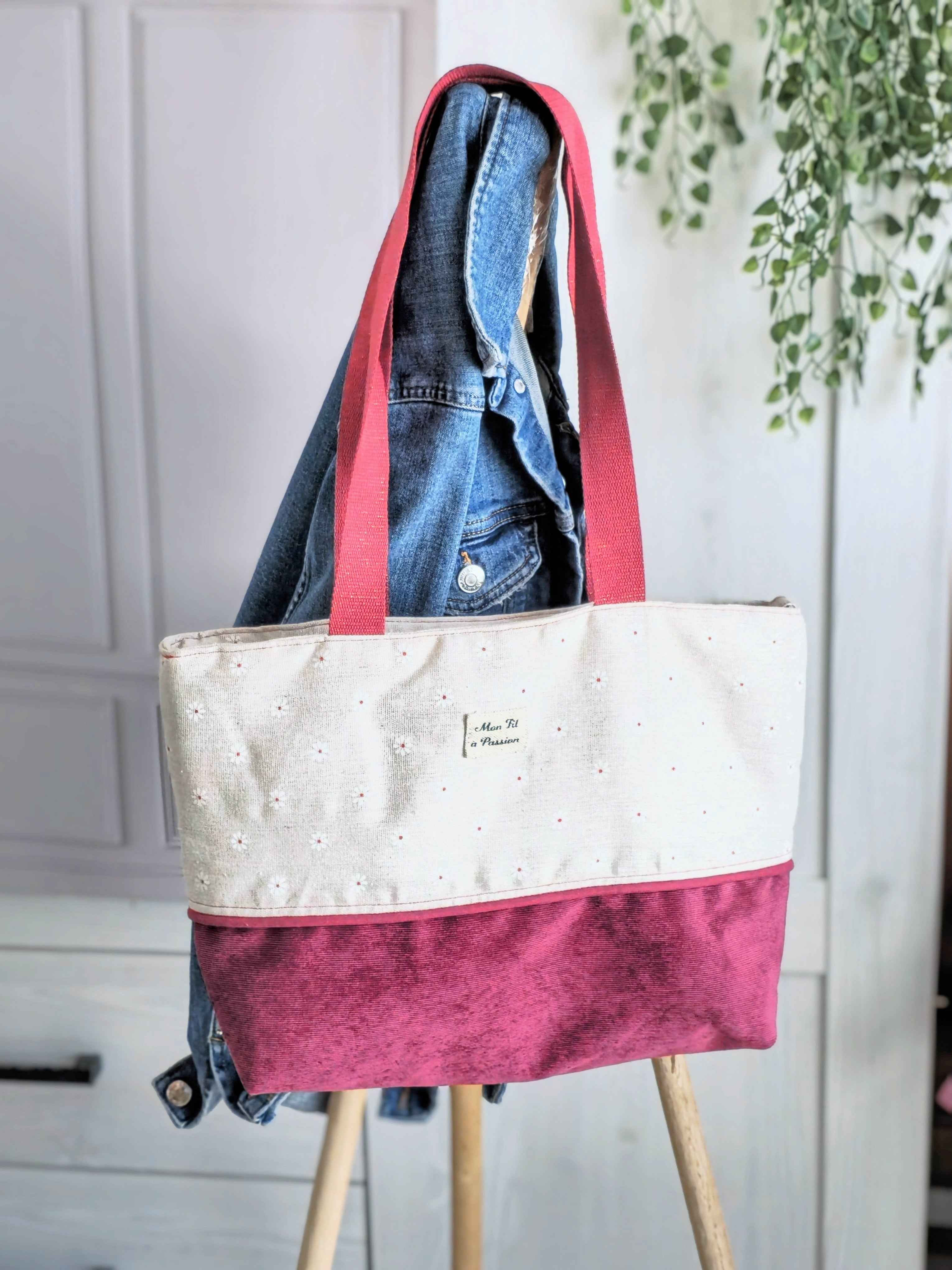 Cabas femme cousu main grand format – Léger, pratique et pensé pour les journées bien remplies