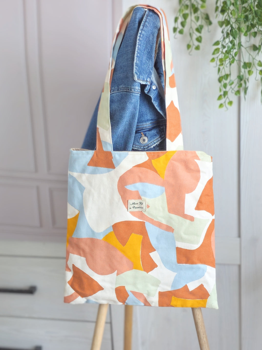 Tote bag femme pratique – sac fourre-tout organisé fait main en France – Mon Fil à Passion