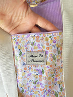 Cabas Velours Lilas & Liberty fleuri – Pièce unique