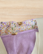 Cabas Velours Lilas & Liberty fleuri – Pièce unique