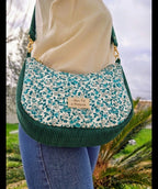 Sac bandoulière femme fait main – demi-lune chic ou bohème – Mon Fil à Passion