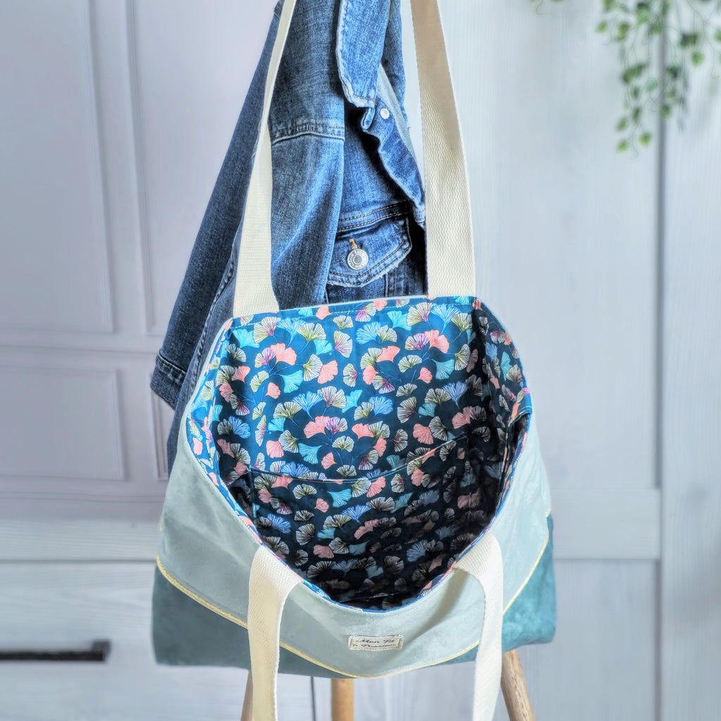 Sac cabas fait main élégant et pratique Le Ginkgo