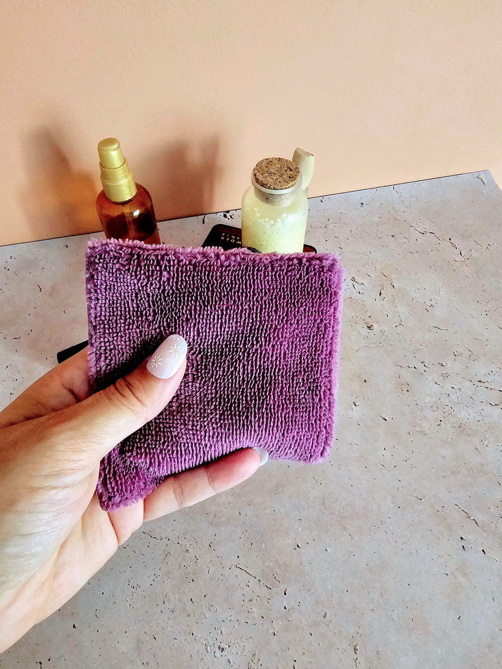 Lingette démaquillante lavable en éponge de bambou - routine beauté zéro déchet
