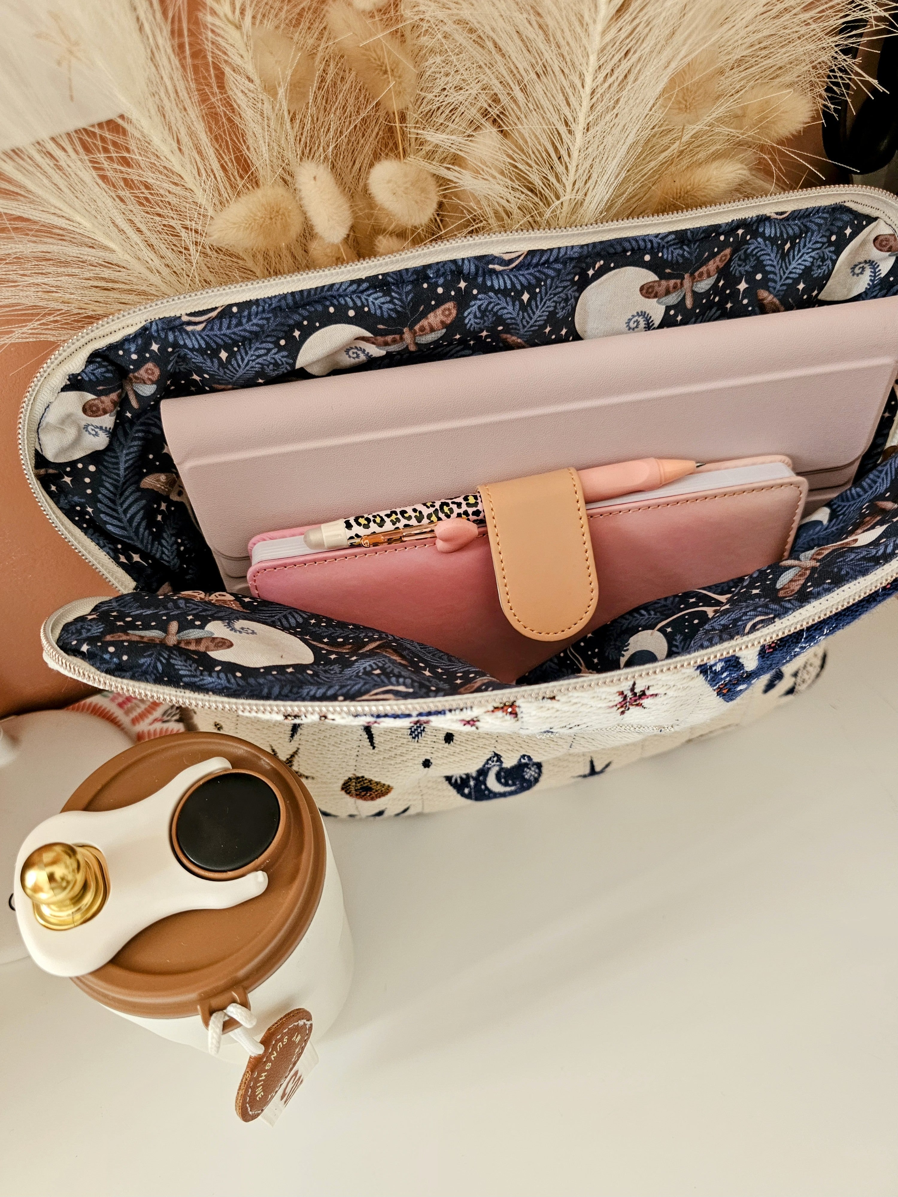 Housse de tablette molletonnée fait main, pochette iPad & Android 10 à 12 pouces