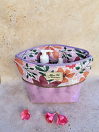 Duo Pochette astucieuse & petite pochette Suédine Lilas – Pièce unique