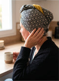 Serviette cheveux en bambou – turban séchage rapide doux & absorbant – fait main France | Mon Fil à Passion