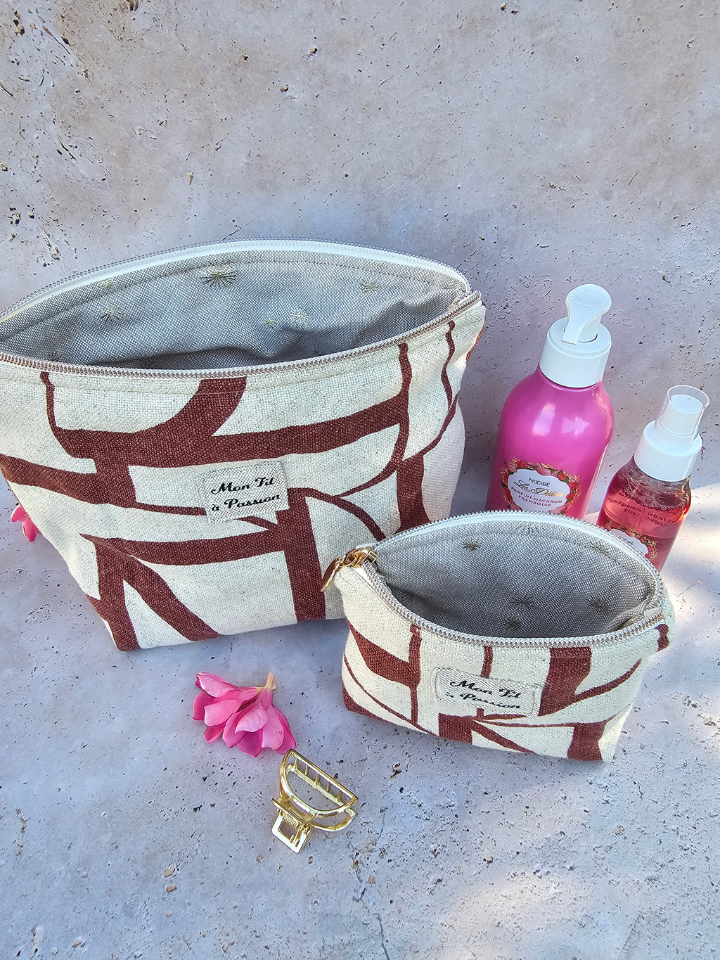 Duo Pochette astucieuse & petite pochette Fidji – Pièce unique