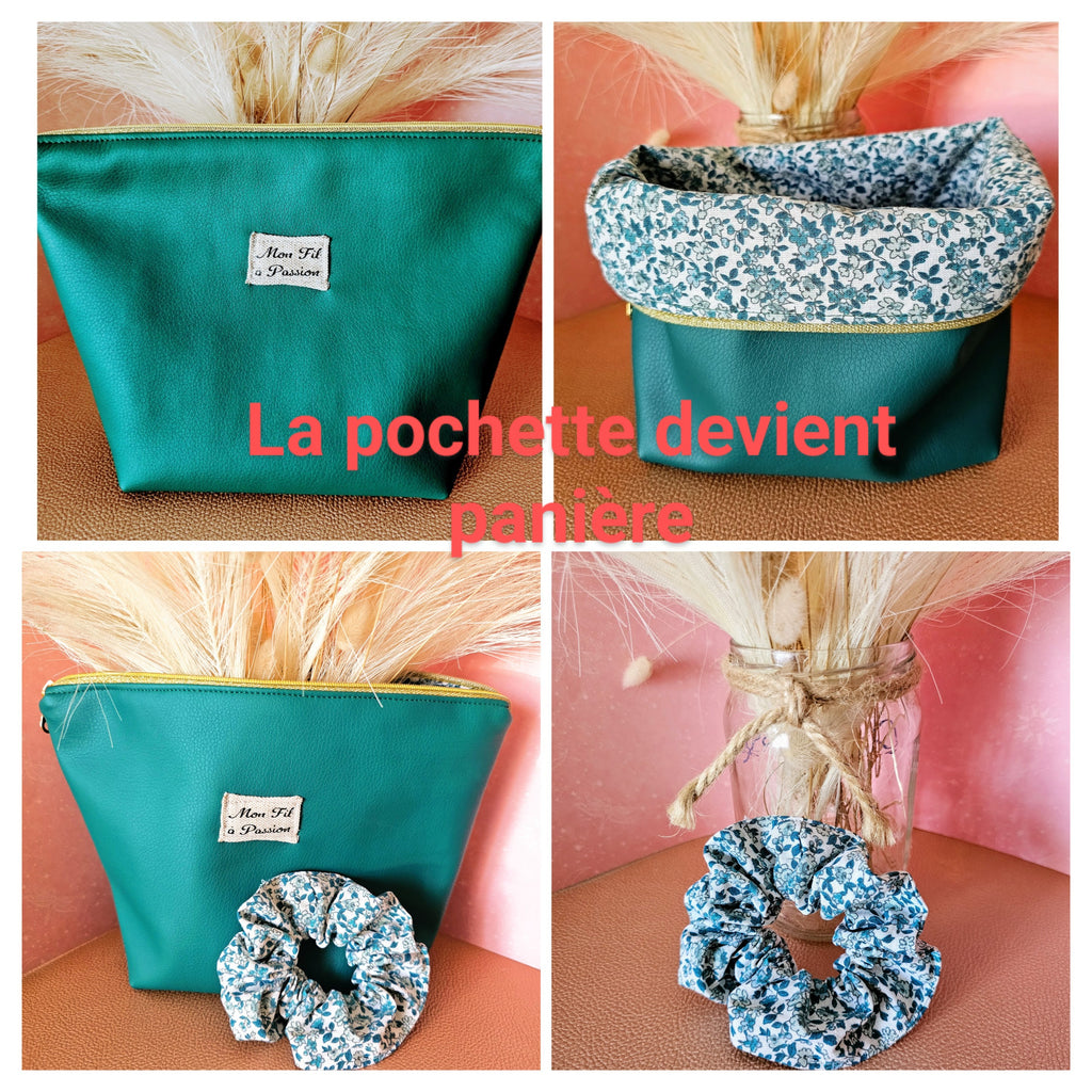 Coffret Douceur – Pochette astucieuse & chouchou assorti (personnalisable)