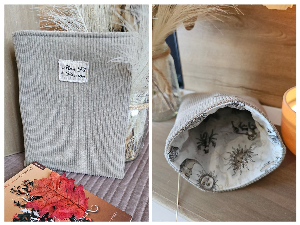Pochette à livre fait main – format poche