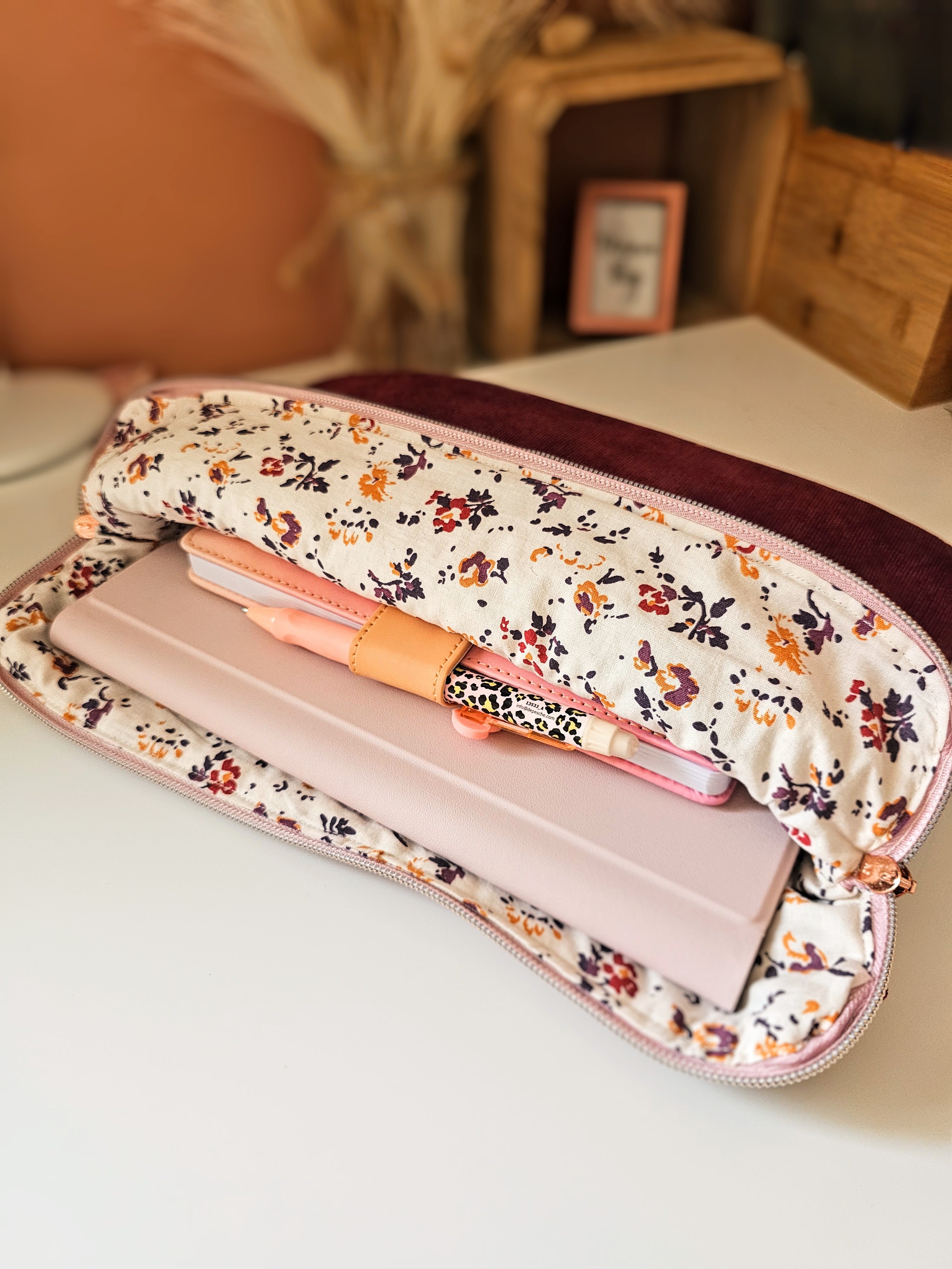 Housse de tablette molletonnée fait main, pochette iPad & Android 10 à 12 pouces