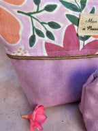 Duo Pochette astucieuse & petite pochette Suédine Lilas – Pièce unique