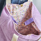 Sac cabas en velours Lilas Le Liberty