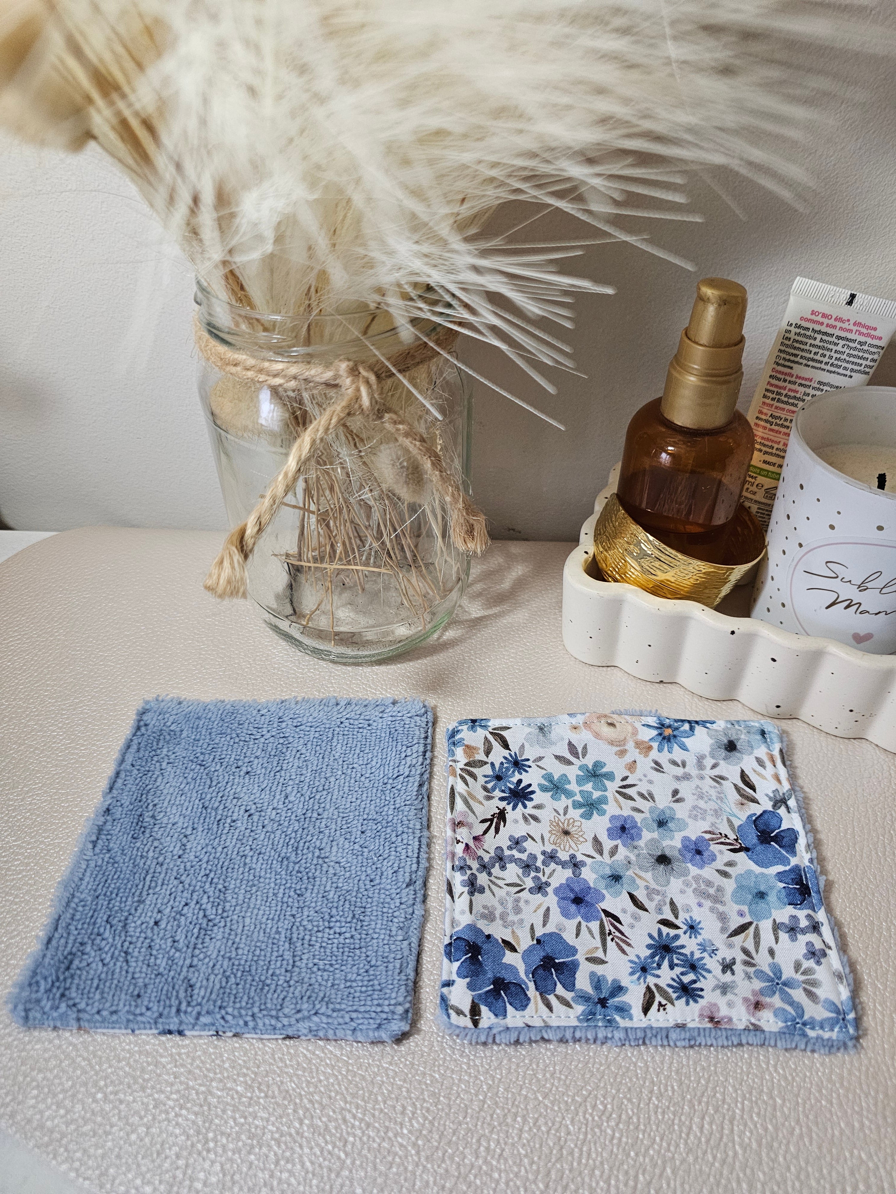 Lingette lavable en éponge de bambou