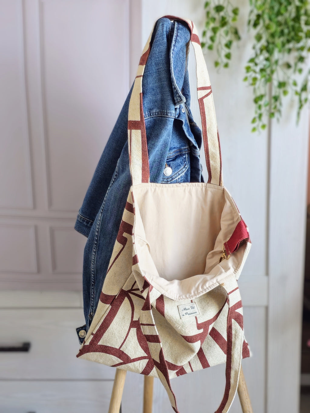 Tote bag femme pratique – sac fourre-tout organisé fait main en France – Mon Fil à Passion