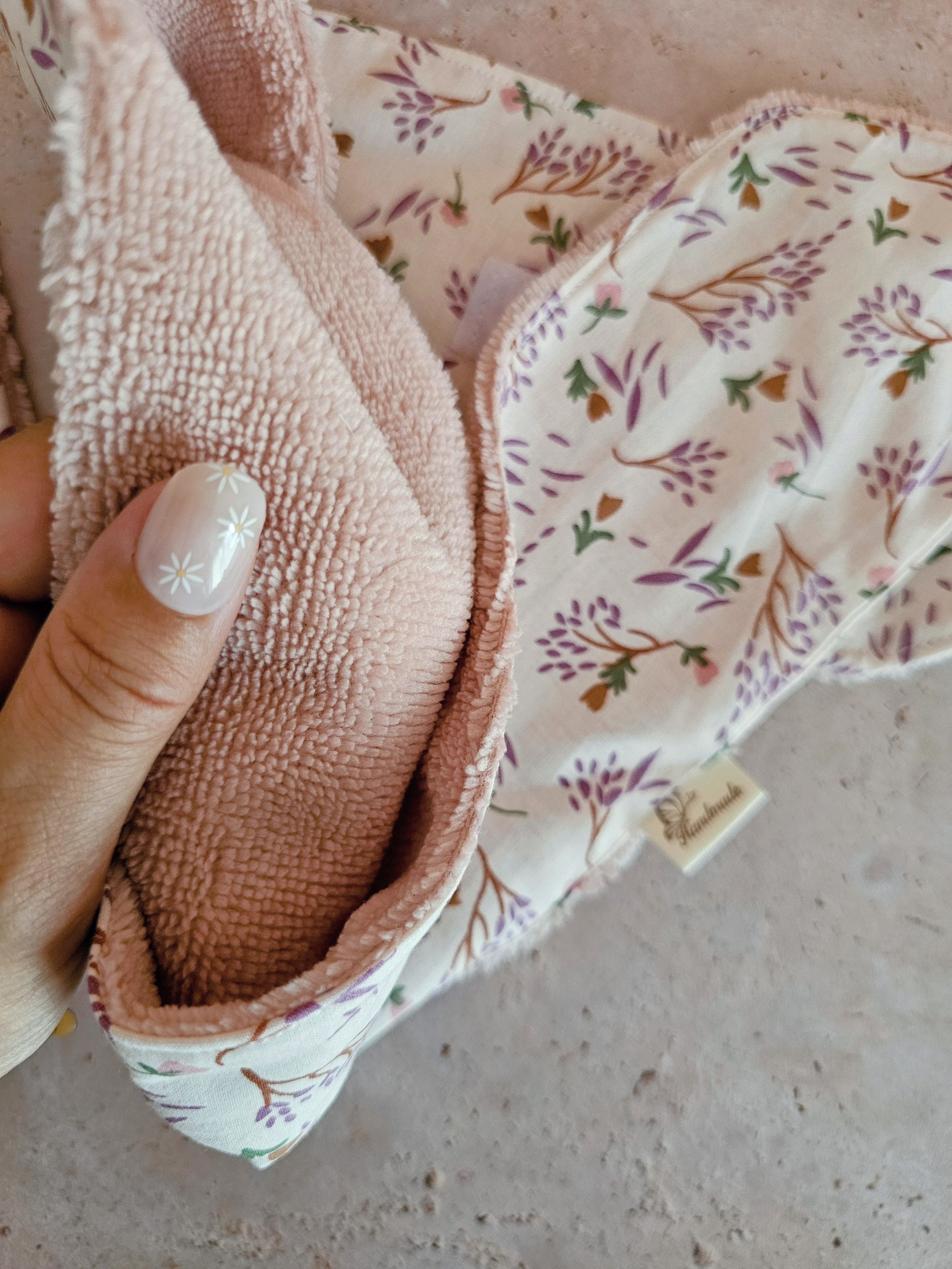 Bandeau de soin visage en éponge de bambou – ajustable & ultra doux – fait main France | Mon Fil à Passion