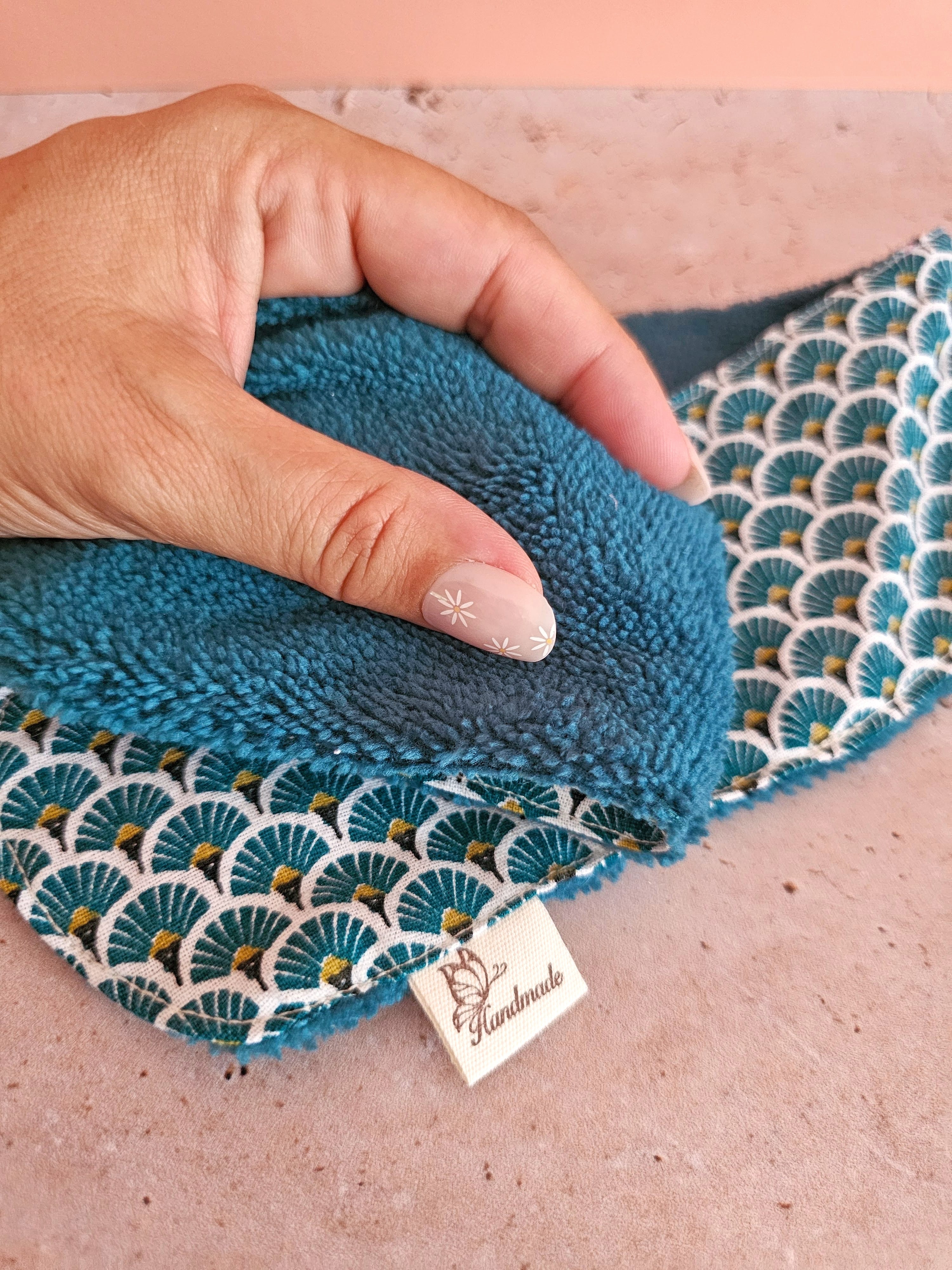 Bandeau de soin visage en éponge de bambou – ajustable & ultra doux – fait main France | Mon Fil à Passion