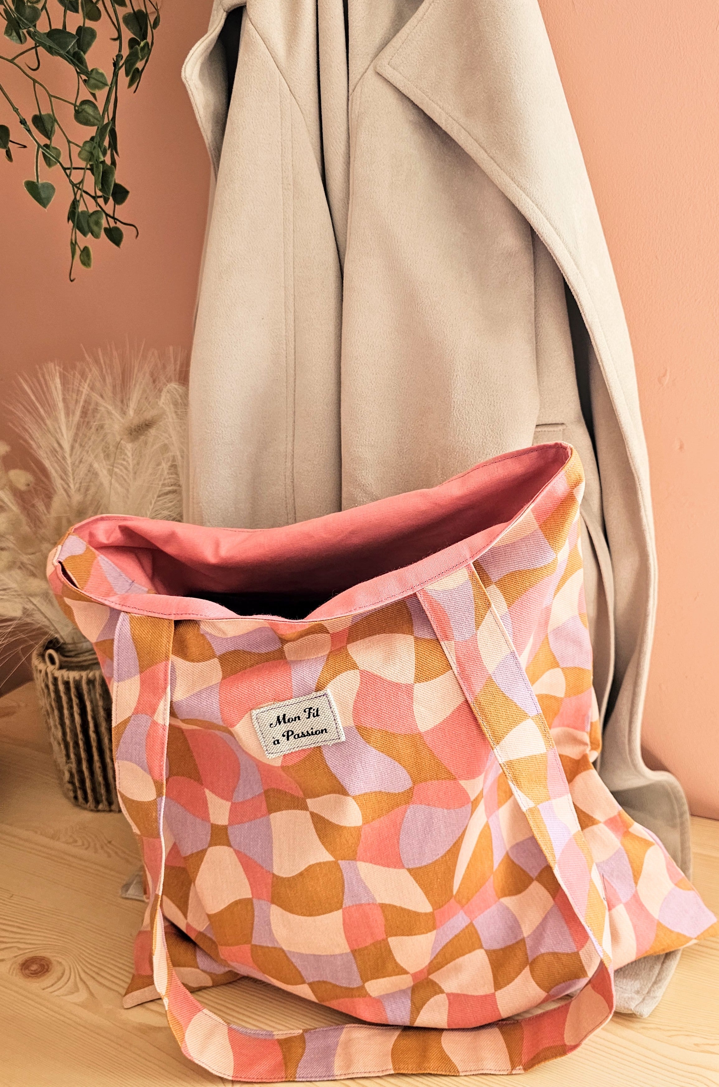 Tote bag femme pratique – sac fourre-tout organisé fait main en France – Mon Fil à Passion