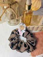 Chouchou Scrunchie fait main - Accessoire cheveux en tissu doux & anti-casse