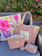 Cabas XL Velours Rose – Pièce unique