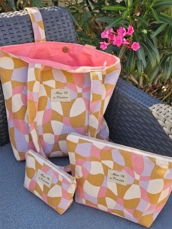 Tote bag Alexandrina cousu main