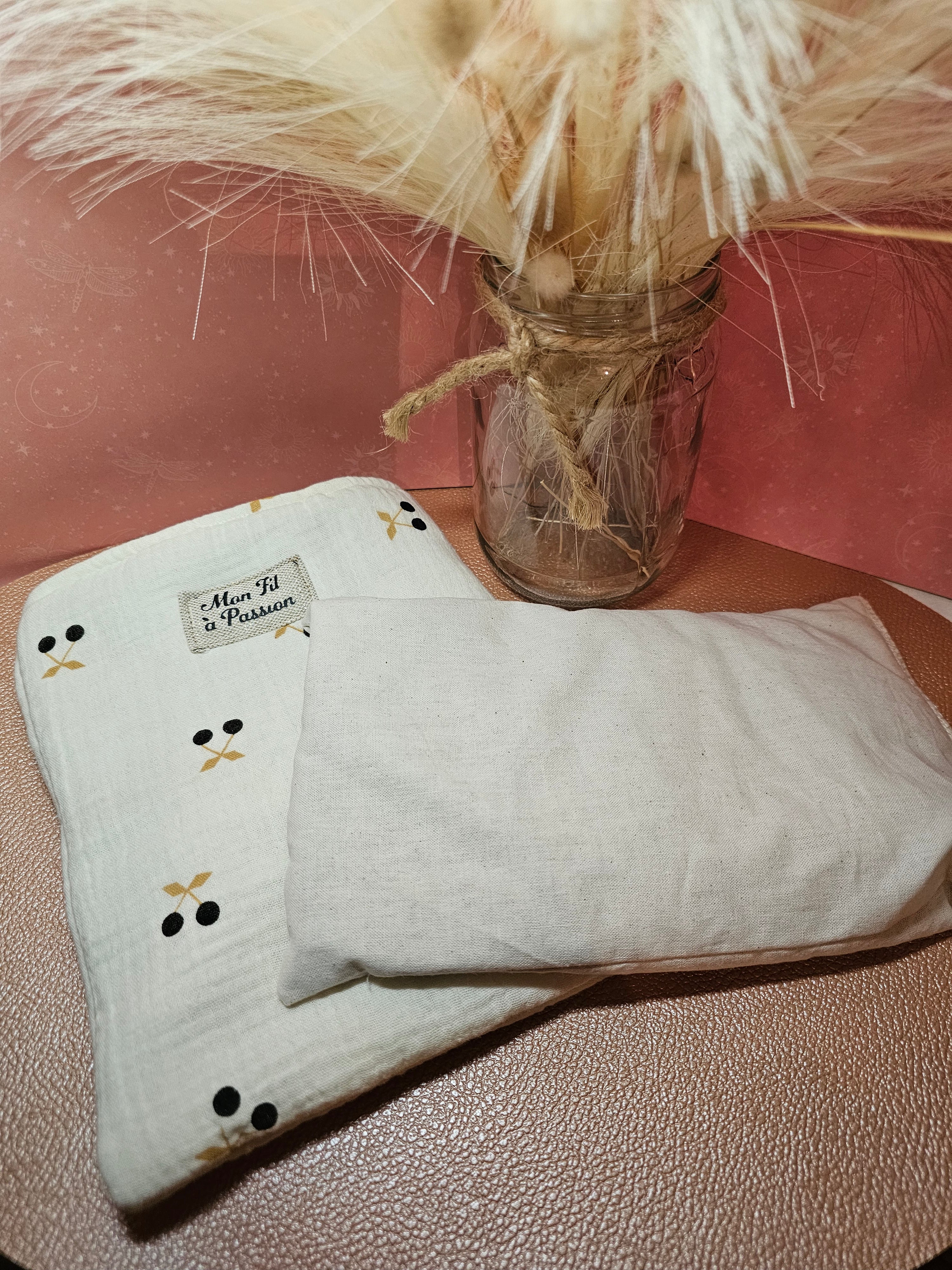 Coffret détente bouillotte + pochette à livre cadeau artisanal