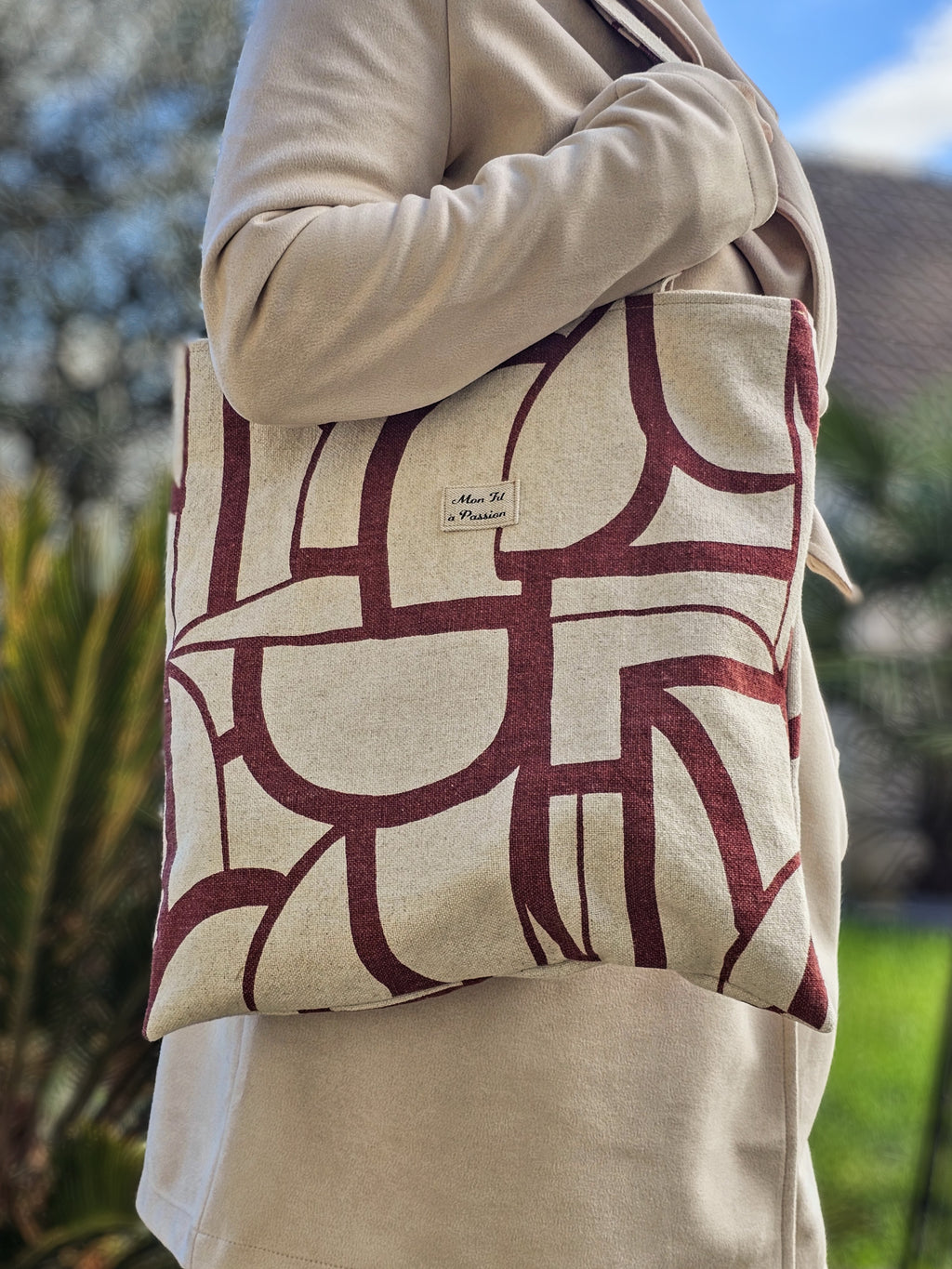 Tote bag femme pratique – sac fourre-tout organisé fait main en France – Mon Fil à Passion