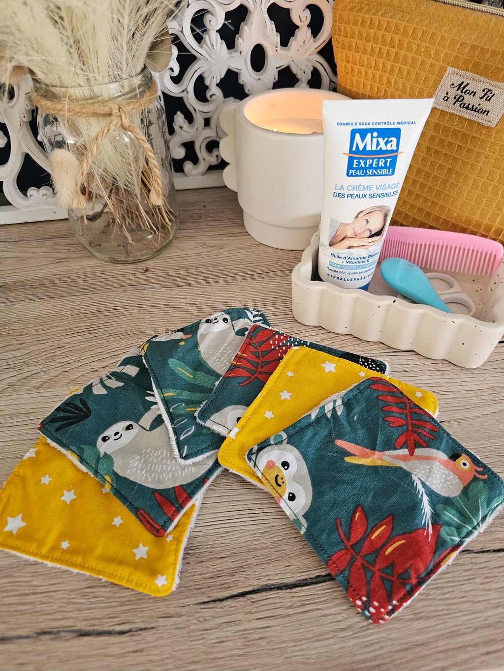 Lingette lavable en éponge de bambou