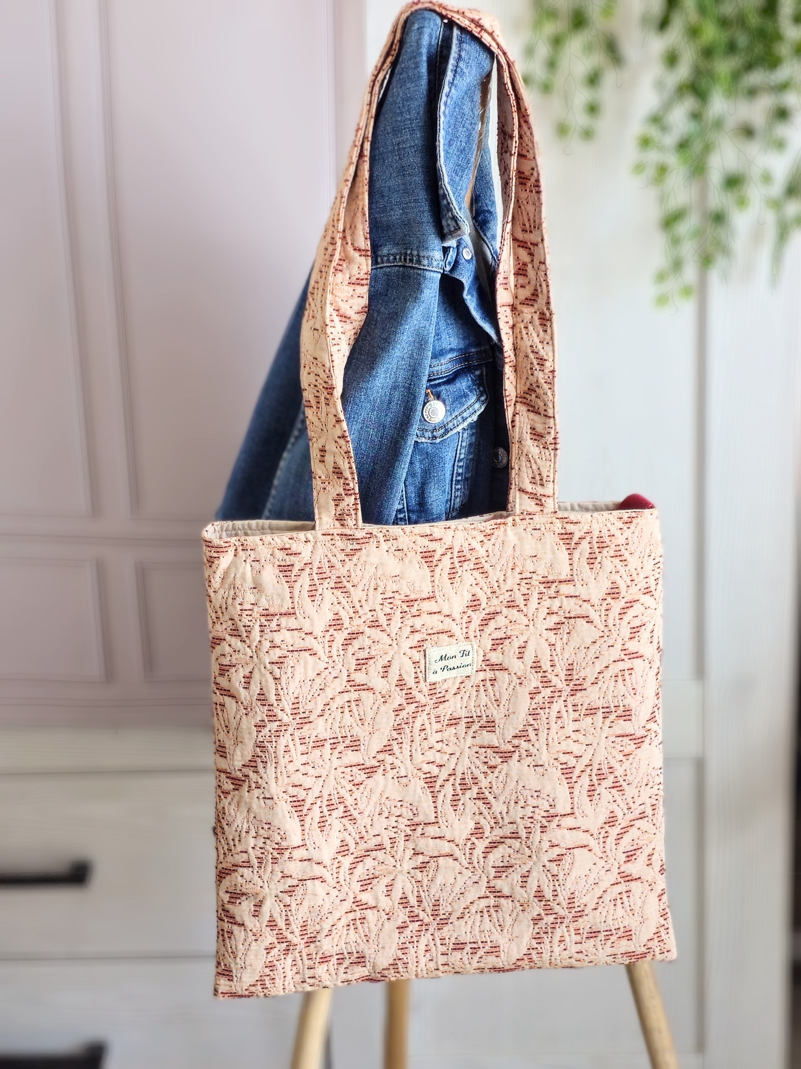 Tote bag femme pratique – sac fourre-tout organisé fait main en France – Mon Fil à Passion