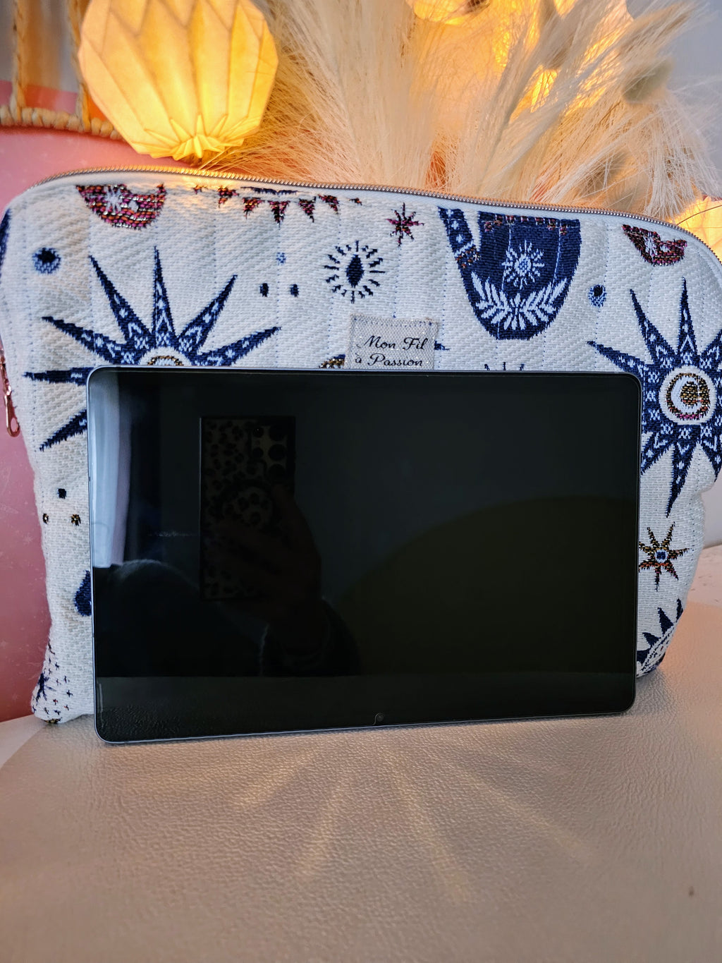 Housse de tablette molletonnée – Protection élégante en velours – Compatible iPad & tablettes Android 10 à 12 pouces