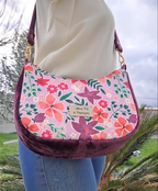 Sac bandoulière femme fait main – demi-lune chic ou bohème – Mon Fil à Passion