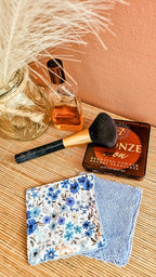 Lingette démaquillante lavable en éponge de bambou - routine beauté zéro déchet