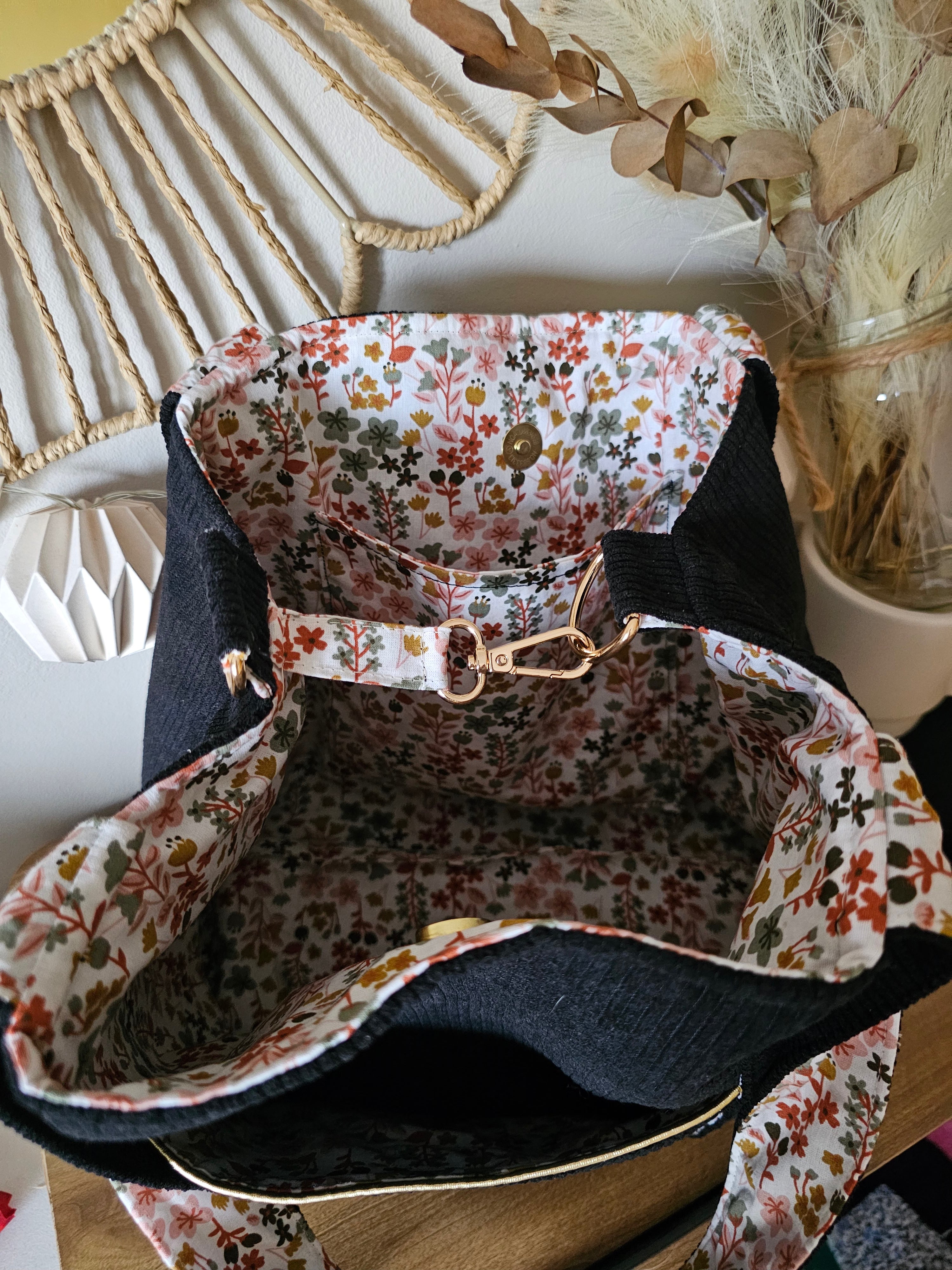 Cabas / tote bag / sac fourre tout / duo cabas porte monnaie petite pochette