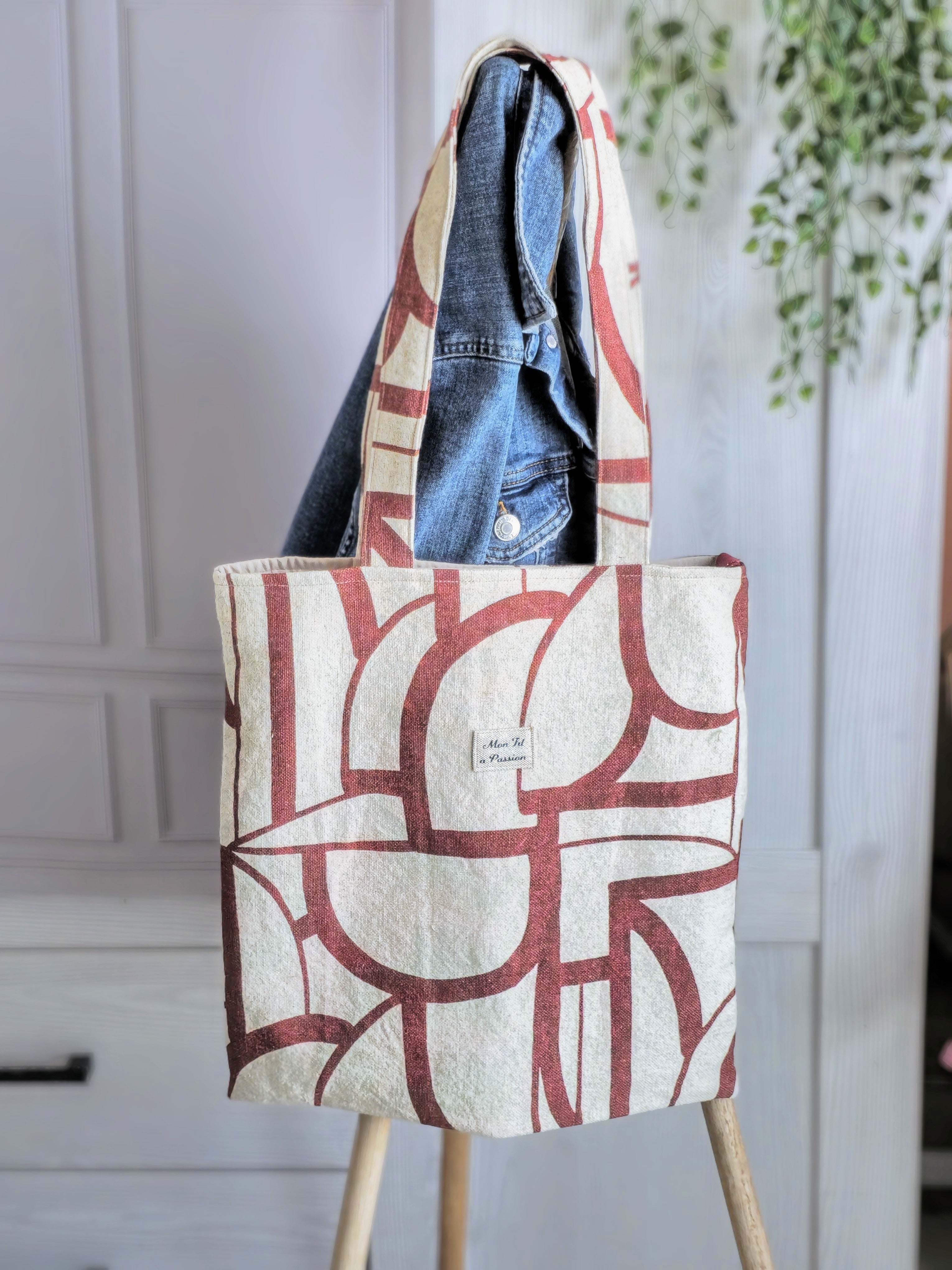 Tote bag femme pratique – sac fourre-tout organisé fait main en France – Mon Fil à Passion
