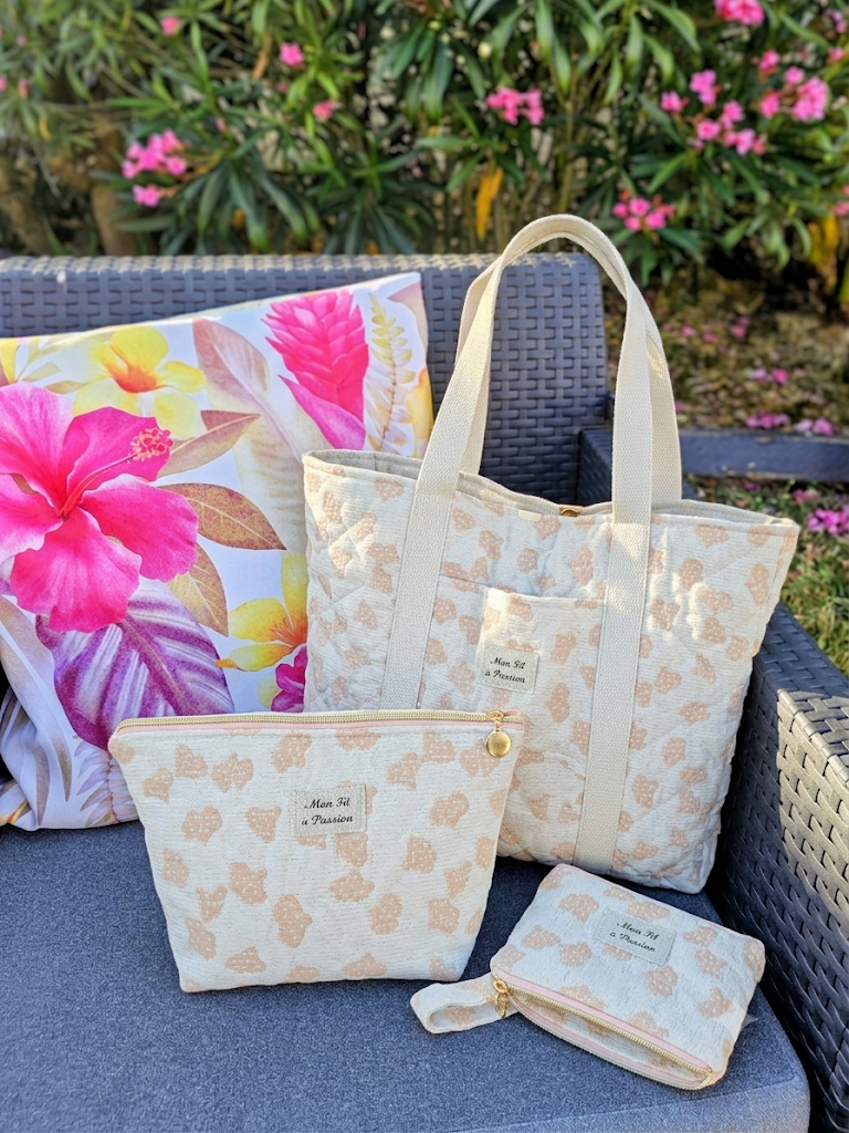 Duo Pochette astucieuse & petite pochette Cœur Tendre – Pièce unique