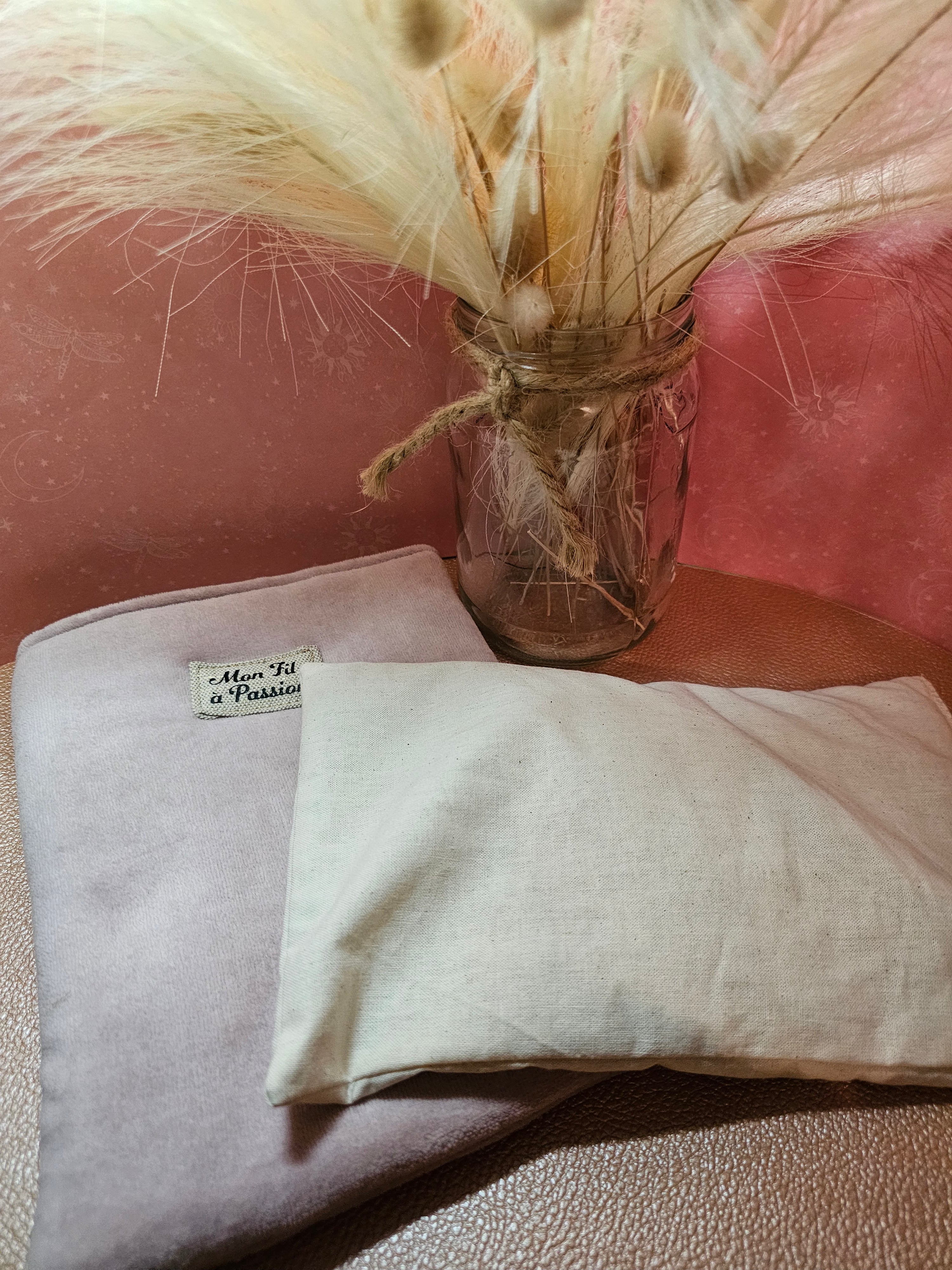 Coffret détente bouillotte + pochette à livre cadeau artisanal