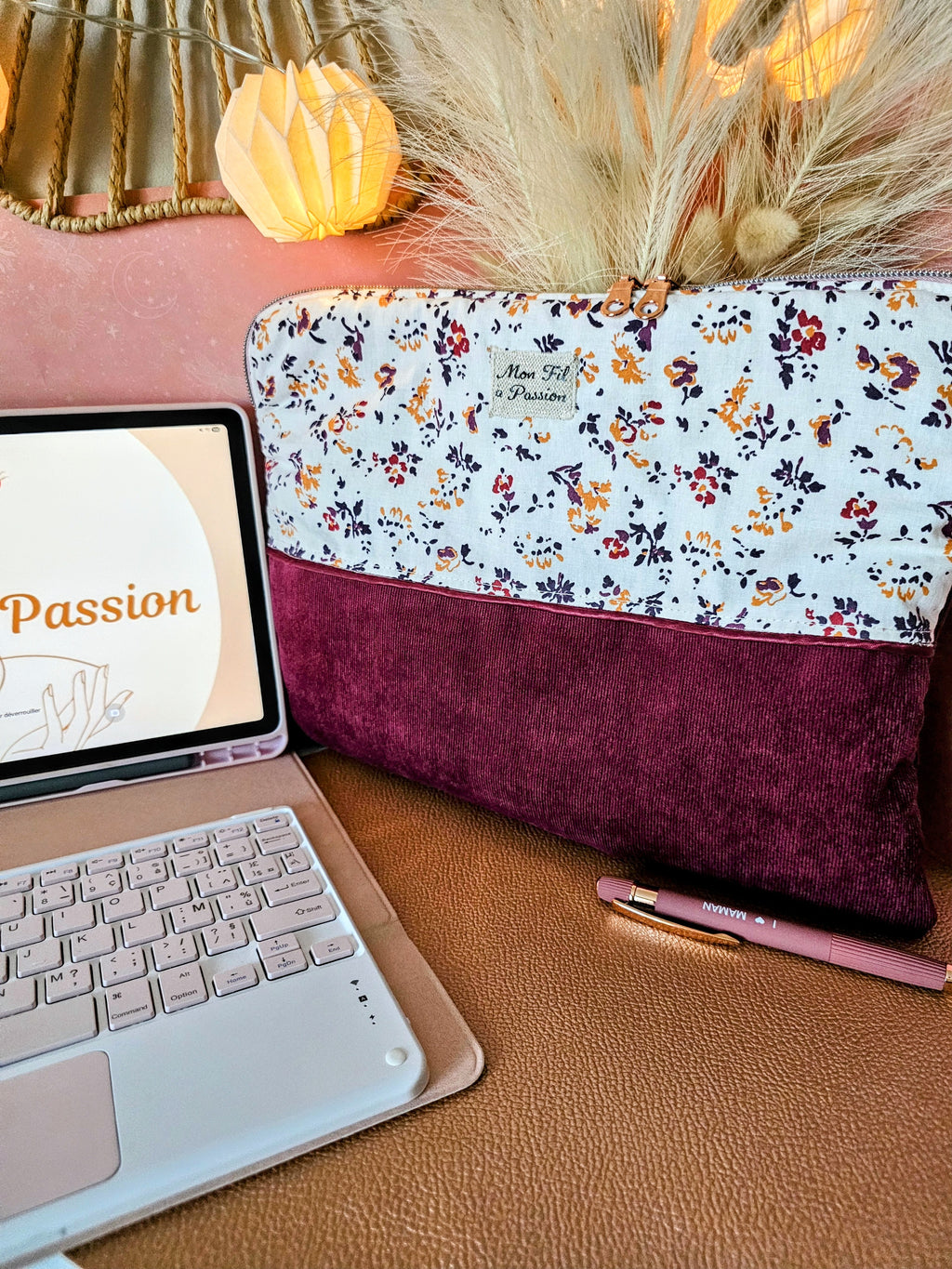 Housse de tablette molletonnée – Protection élégante en velours – Compatible iPad & tablettes Android 10 à 12 pouces