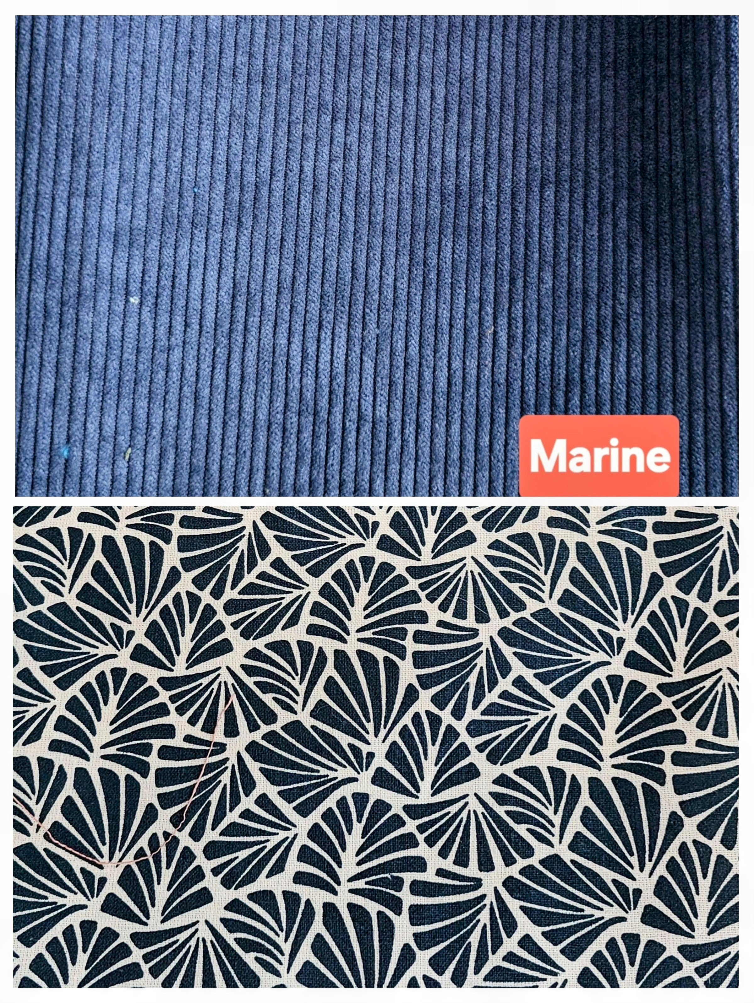 Pochette astucieuse 2-en-1 en velours côtelé - Trousse de toilette transformable en panière