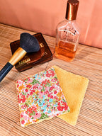 Lingette démaquillante lavable en éponge de bambou - routine beauté zéro déchet
